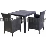 Zahradní sestava z umělého ratanu HAVANA MINI 1+2 (antracit) – Hledejceny.cz