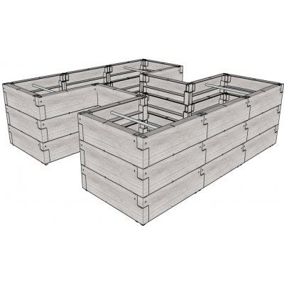 LANIT PLAST, vyvýšený záhon JUWEL TIMBER ERGOLINE H 20479 LG3133 – Zboží Dáma