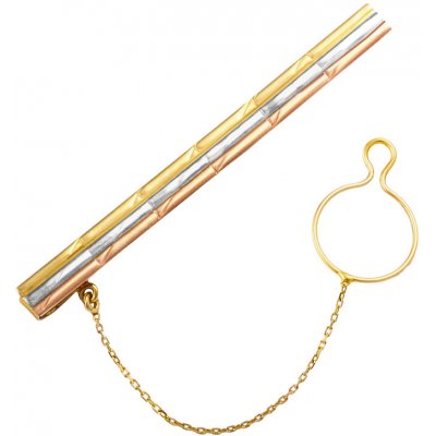 Gemmax Jewelry luxusní zlatá pánská kravatová spona GMTCN8753