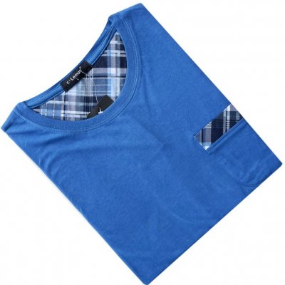 C-lemon pánská bavlněná noční košile kr.rukáv sv.modrá – Zboží Mobilmania