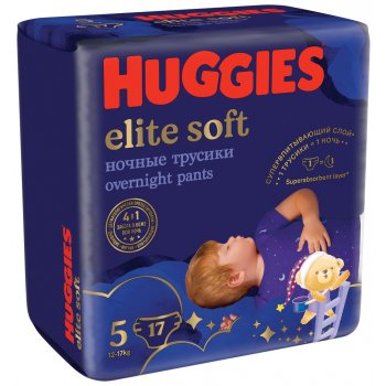 Huggies Elite Soft Pants OVN 5 12-17 kg 17 ks