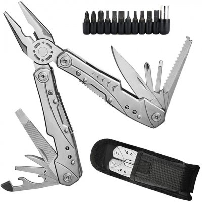 Verk 14385 Víceúčelový kapesní nůž MULTITOOL 23v1 stříbrný – Zboží Mobilmania