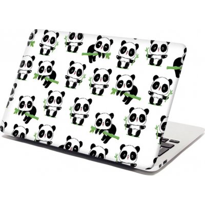 Sablio Samolepka na notebook Pandy s větvičkou - 29x20 cm – Zboží Živě