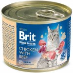 Brit Premium by Nature Cat Chicken with Beef 200 g – Zboží Mobilmania