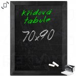 A-Z Reklama CZ CHBBL70x90 Woodboard nástěnná dřevěná křídová tabule černě lakovaná 70 x 90 cm – Zboží Mobilmania