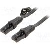 síťový kabel Vention IBABN Flat CAT6 UTP Patch, 15m, černý