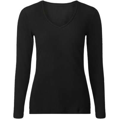 esmara Dámské triko s dlouhými rukávy černá – Zboží Mobilmania