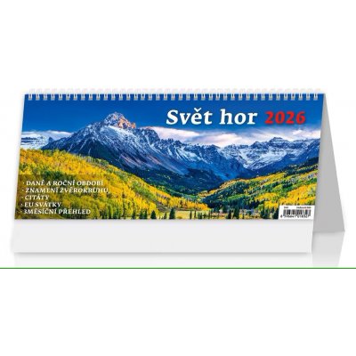 Stolní Helma Plánovací Svět hor 2026 – Zboží Dáma