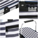 Košík modro-bílé pruhy SPRINGOS BELICE – Zboží Dáma