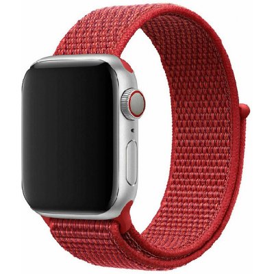 eses Nylonový náhradní řemínek pro Apple Watch 42mm/44mm/45mm/49mm Barva: červená