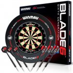 Winmau Blade 6, šedý surround, 2 sety šipek, startovací čára, výstup – Sleviste.cz