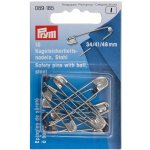 PRYM Zavírací špendlíky s kuličkou, č. 1, 34 mm, stříbrné barvy, 12 ks – Zbozi.Blesk.cz