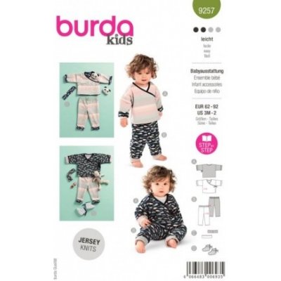 Střih Burda na oblečení pro miminka číslo 9257