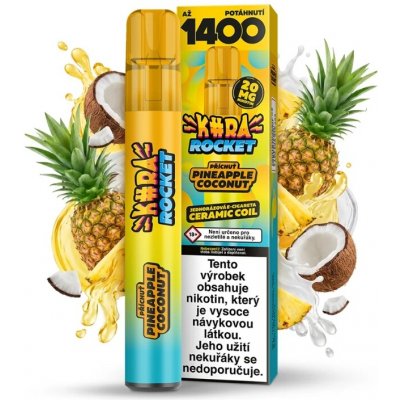 Kurwa Rocket Pineapple Coconut 20 mg 1400 potahů – Hledejceny.cz