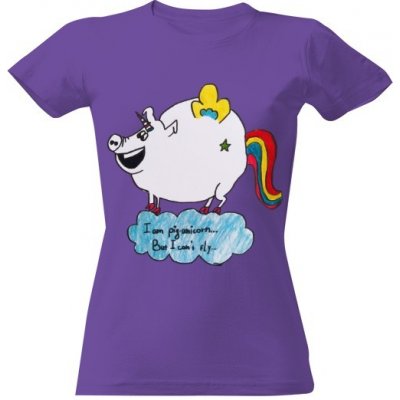 tričko s potiskem Pig-unicorn Fuchsia