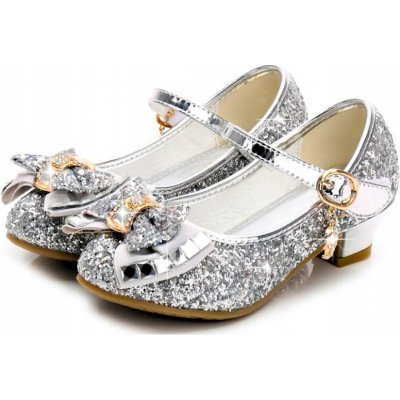 Lesklé střevíčky balerínky návštěvní botičky pro dívku – Zboží Dáma