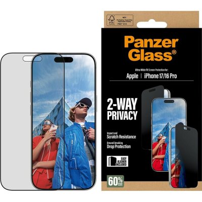 PanzerGlass Privacy Apple iPhone 17/16 Pro s instalačním rámečkem PG93414 – Zboží Mobilmania