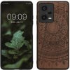 Pouzdro a kryt na mobilní telefon Xiaomi Pouzdro kwmobile Dřevěné Xiaomi Redmi Note 12 Pro 5G tmavě hnědé