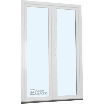 Kömmerling balkonové dveře 70 AD O+OS klapačka levé bílá 120 x 220 cm oboustranná klika + FAB + hliníkový práh – Hledejceny.cz