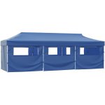 OMAXI 706670 Skládací nůžkový party stan s 8 bočními stěnami 870x291x315 cm modrý – Hledejceny.cz