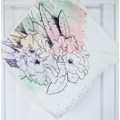 hedvábný šátek Akvarel v dárkovém balení – Zboží Dáma