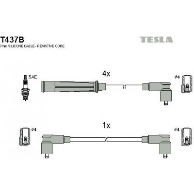 Sada kabelů pro zapalování TESLA T437B – Hledejceny.cz