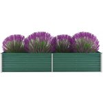 VidaXL Vyvýšený záhon pozinkovaná ocel 240 x 80 x 45 cm zelený – Zbozi.Blesk.cz