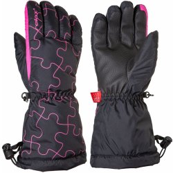 Relax puzzy junior lyžařské rukavice černé růžové