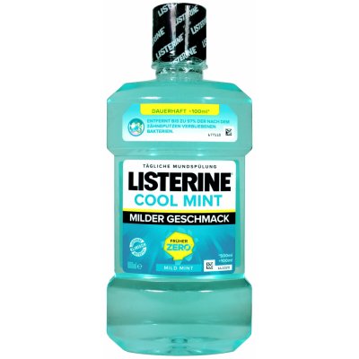 Listerine Cool Mint Milder Geschmack Ústní voda s jemnou svěží chutí 600 ml – Zbozi.Blesk.cz