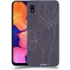 Pouzdro a kryt na mobilní telefon Samsung Pouzdro ACOVER Samsung Galaxy A10 A105F s motivem Line Flower II