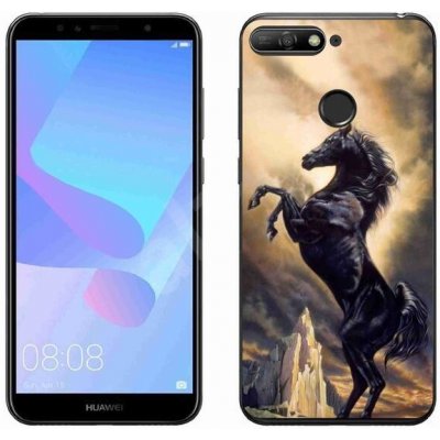 Pouzdro mmCase Gelové Huawei Y6 Prime 2018 - černý kreslený kůň – Zbozi.Blesk.cz