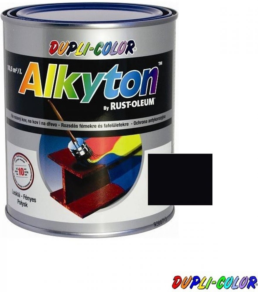 Alkyton hladký polomat RAL 9005 0,75 l černá | Srovnanicen.cz