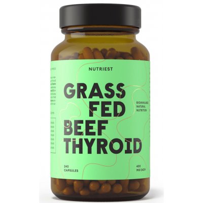 Nutriest Grass-fed lyofilizovaná bio štítná žláza v kapslích 240 kapslí – Hledejceny.cz