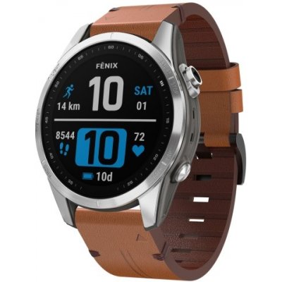 PROTEMIO LEATHER Kožený řemínek Garmin Fenix 7S / 7S Solar / 7S Sapphire hnědý 54101 – Zboží Mobilmania