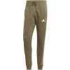 Pánské tepláky adidas Essentials Fleece Tapered Cuff 3-Stripes Joggers Olive Strata