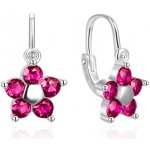 AGATO Jemné kytičkové náušnice se zirkony AGT-ED001BF – Zboží Mobilmania