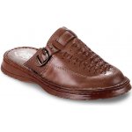 Pánské celokožené pantofle hnědé – Zboží Mobilmania