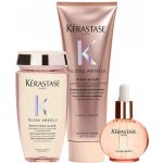 Kérastase Gloss Absolu šampon Bain Hydra Gloss 80 ml + kondicionér Fondant Hydra Gloss 75 ml + rozjasňující olej Glaze Drops 45 ml dárková sada – Zboží Dáma