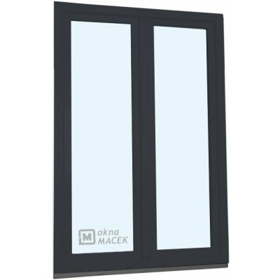 KÖMMERLING balkonové dveře 70 AD O+OS klapačka pravé antracit/bílá 120 x 200 cm jednostranná klika + madýlko + PVC rám – Hledejceny.cz