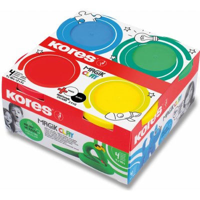 KORES Modelovací hmota MAGIC CLAY PASTEL set 4 barvy á 40g – Zboží Dáma