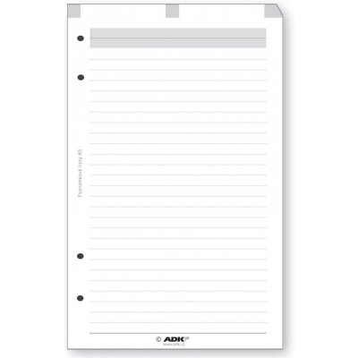 ADK Náhradní vložky do diářů A6 poznámkové listy 25l – Zboží Mobilmania