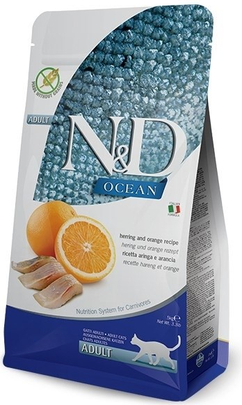 N&D OCEAN CAT NEUTERED Adult Herring & Orange granule 5 kg