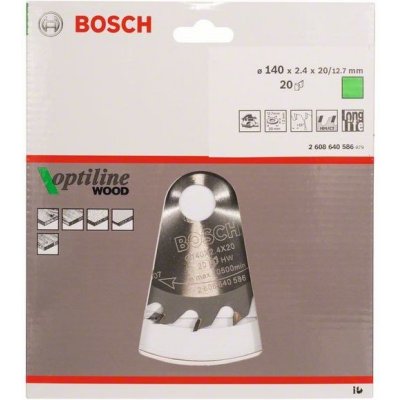 Bosch pilový kotouč Optiline Wood 140x20 20WZ – Zboží Mobilmania
