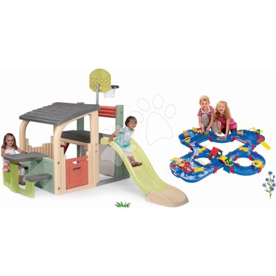 Smoby Set hrací centrum Fun Center se skluzavkou vodní dráha Aquaplay 'n Go v kufříku od 24 měsíců – Zboží Dáma