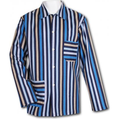 Luiz Petr 122 pánský pyžamový kabátek propínací tm.modrý – Zboží Mobilmania