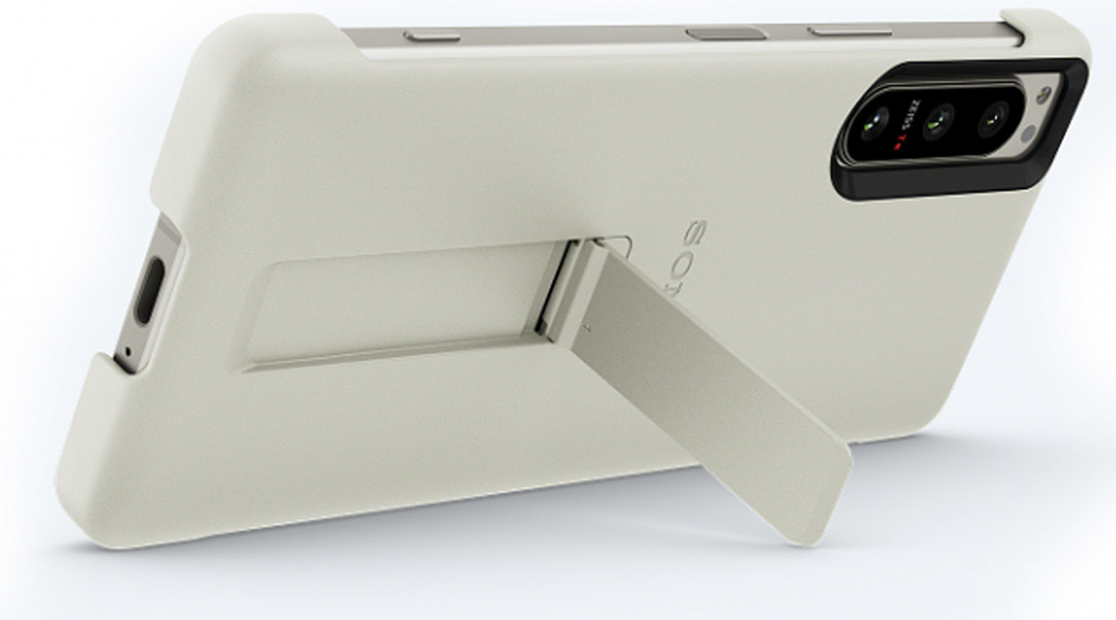 Pouzdro Sony Stand Cover pro Xperia 5 IV Beige, XQZCBCQC.ROW