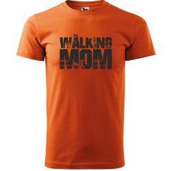 Sablio Tričko s potiskem pro maminku The walking mom oranžové