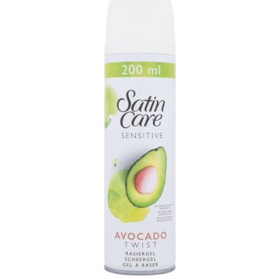 Gillette Satin Care Sensitive Avocado Twist gel na holení 200 ml – Zboží Mobilmania