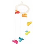 GOKI Dřevěný závěsný kolotoč Andílci – Zboží Mobilmania