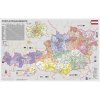 Nástěnné mapy Stiefel Rakousko - nástěnná mapa PSČ 95 x 65 cm Varianta: bez rámu v tubusu, Provedení: laminovaná mapa v lištách